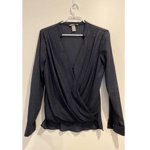H&M draped front blouse